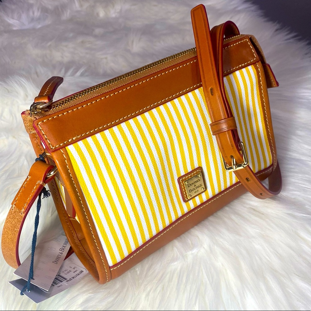 Dooney & Bourke Yellow and Brown Crossbody Bag